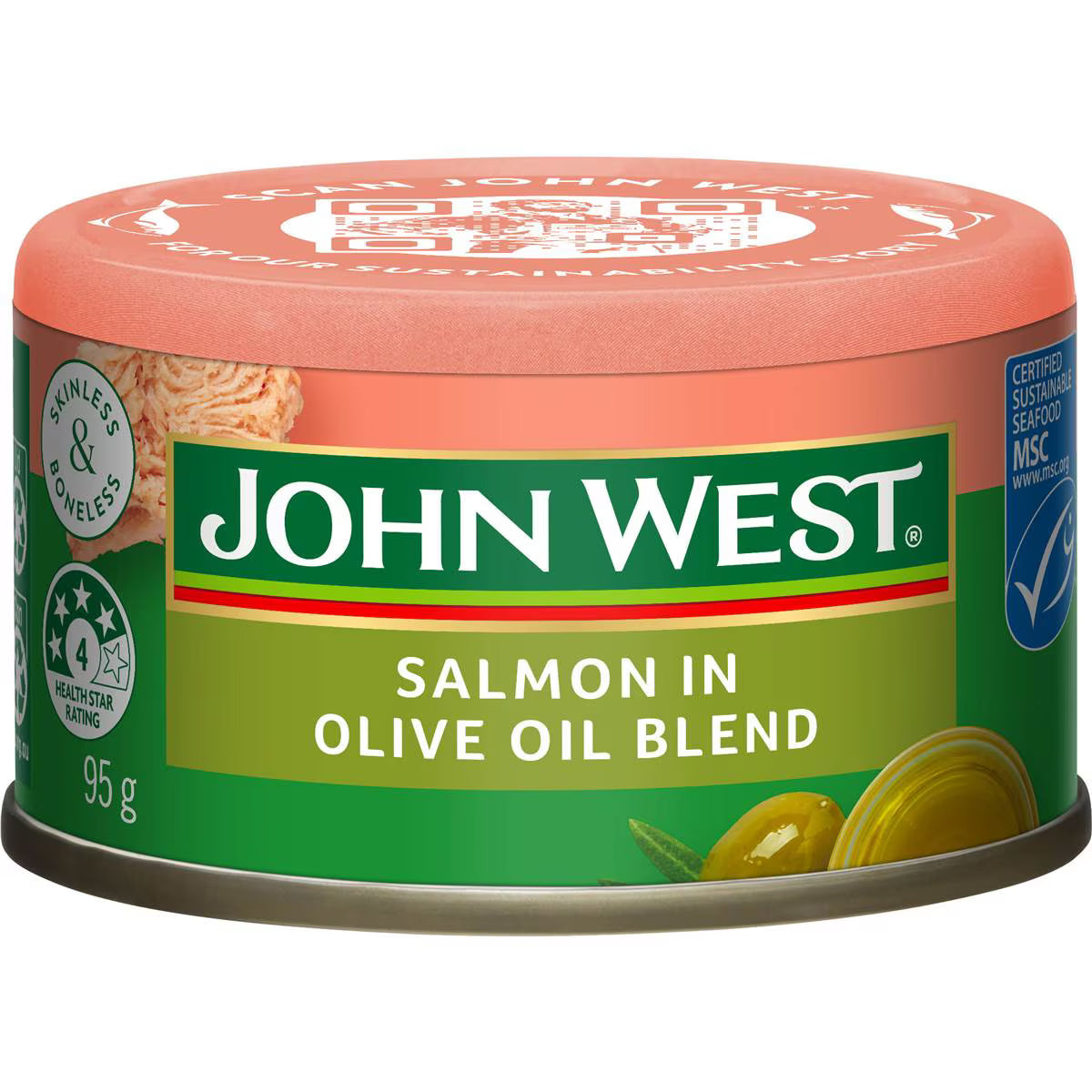 Salmon In Olive Oil Blend Salmon In Olive Oil | 95g | John West | YG-007940-WW-058367