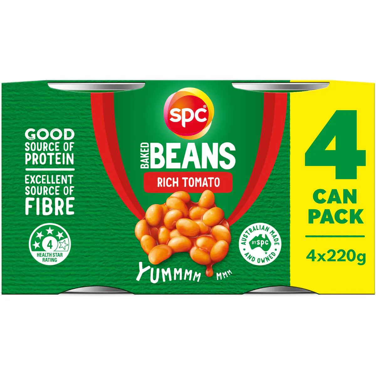 Baked Beans Rich Tomato Sauce | 220g x 4 Pack | Spc | YG-009593-MC-978652