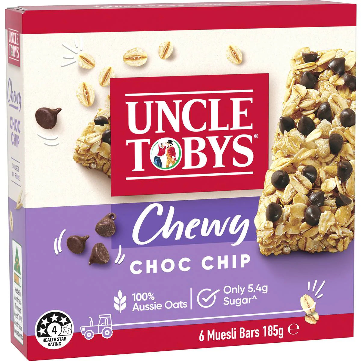 Muesli Bars Chewy Choc Chip | 6 Pack | Uncle Tobys | YG-112615-MC-977328