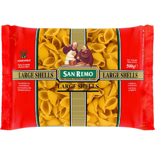 Shells Large Pasta No 29 | 500g | San Remo | YG-112189-MC-979001