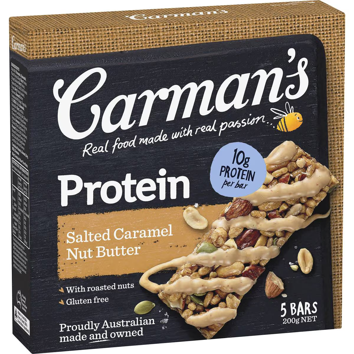 Protein Bars Salted Caramel Nut Butter | 5 Pack | Carman's | YG-112613-MC-977325