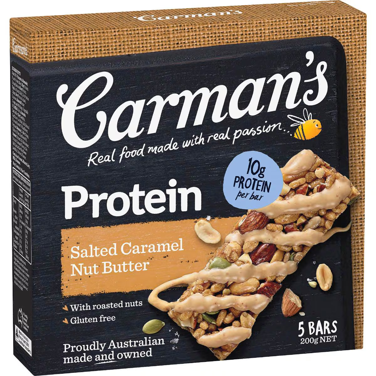 Protein Bars Salted Caramel Nut Butter | 5 Pack | Carman's | YG-112613-MC-977325