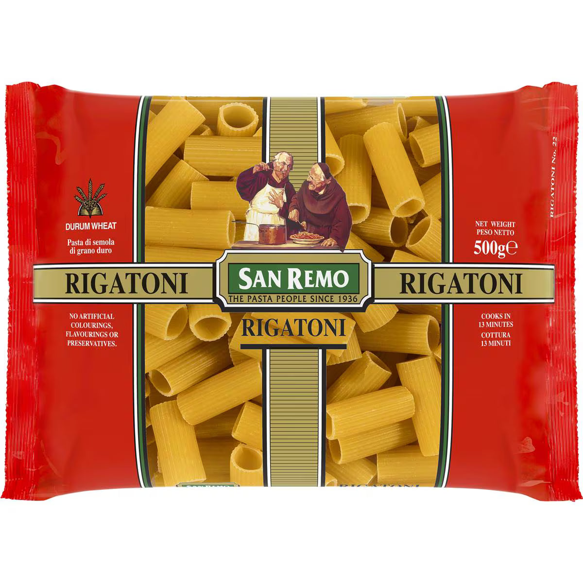 Rigatoni Pasta No 22 | 500g | San Remo | YG-112192-MC-979011
