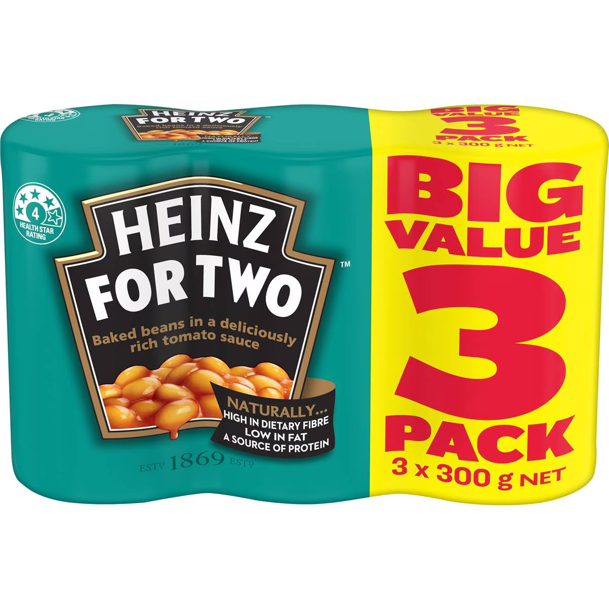 Baked Beans In Tomato Sauce Canned | 300g x 3 Pack | Heinz | YG-112943-MC-978649