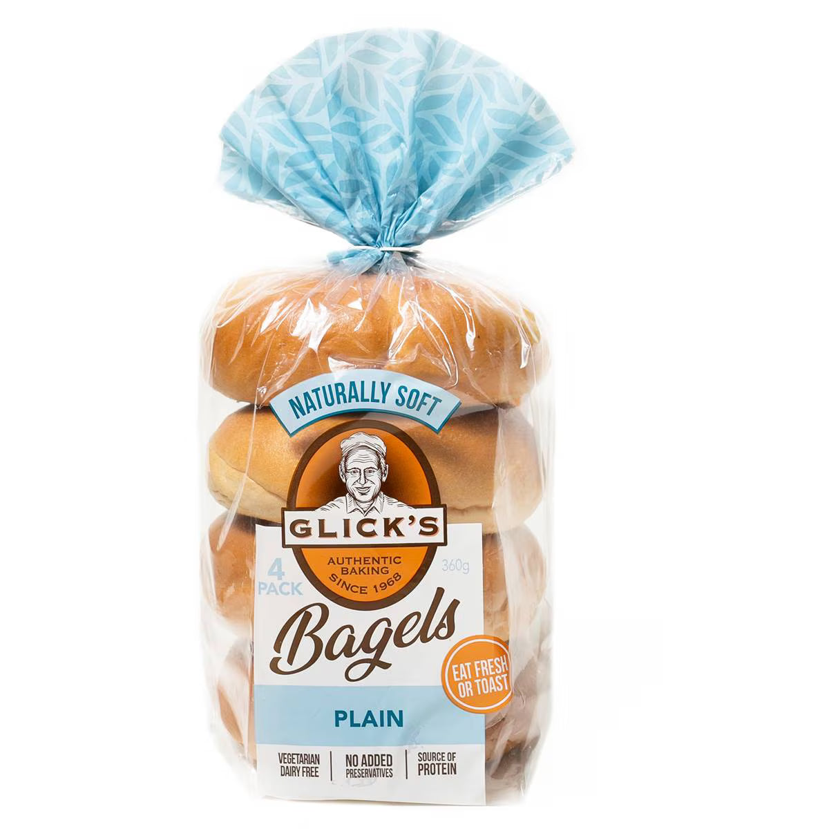 Plain Bagel | 4 Pack | Glicks | YG-104597-WW-058915