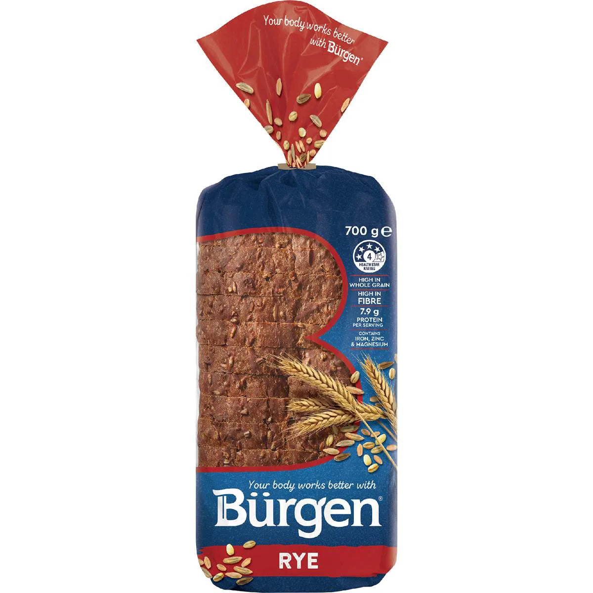 Rye Low Gi Sliced Bread Loaf Bakery | 700g | Burgen | YG-007249-WW-059313