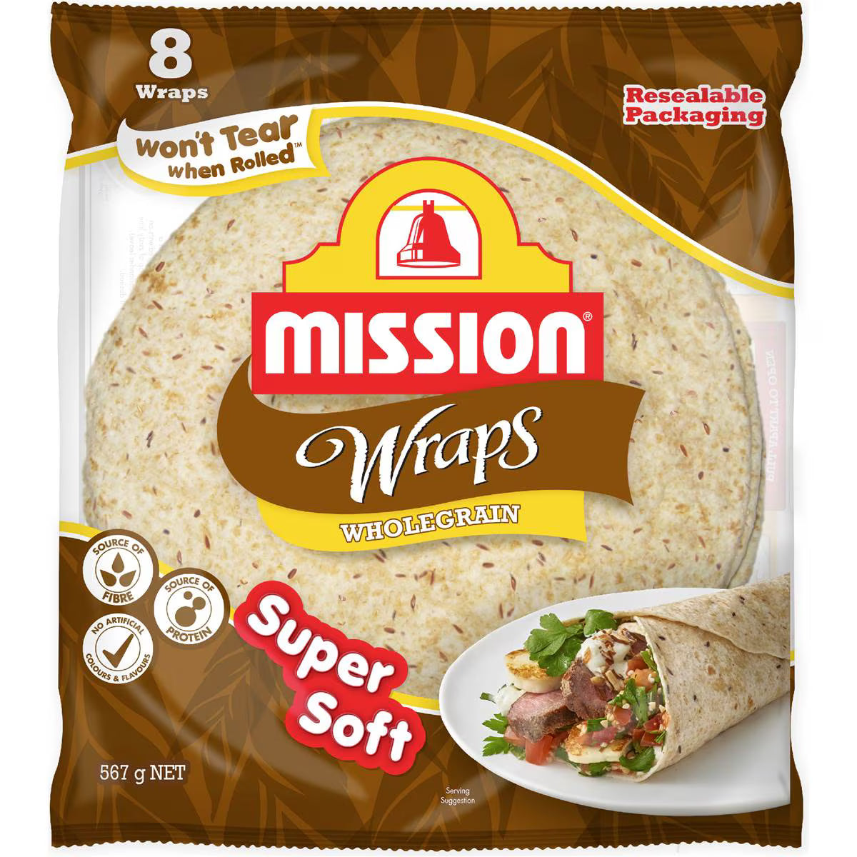 Wraps Wholegrain | 8 Pack | Mission | YG-006866-WW-059424
