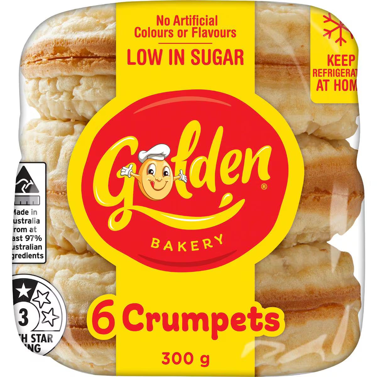 Crumpets Round | 6 Pack | Golden | YG-007573-WW-059497