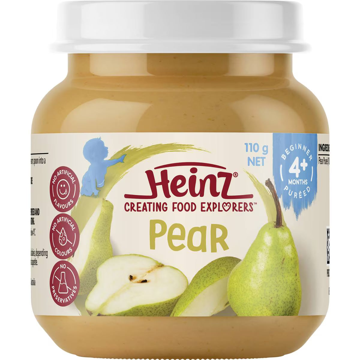 Baby Food Pear Puree 4 Months | 110g | Heinz | YG-009274-WW-059499