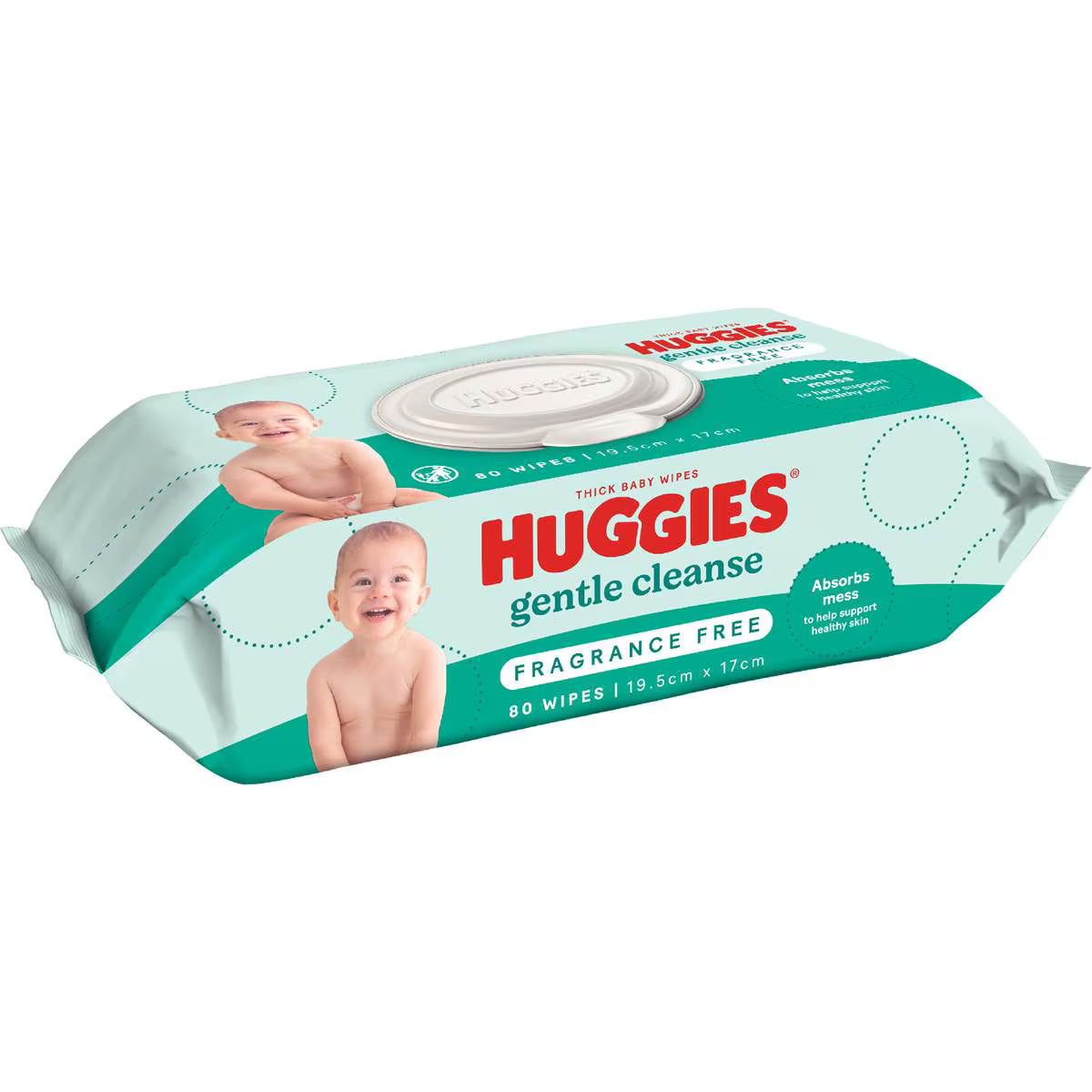 Glentle Cleanse Baby Wipes Fragrance Free | 80 Pack | Huggies | YG-112214-MC-979768