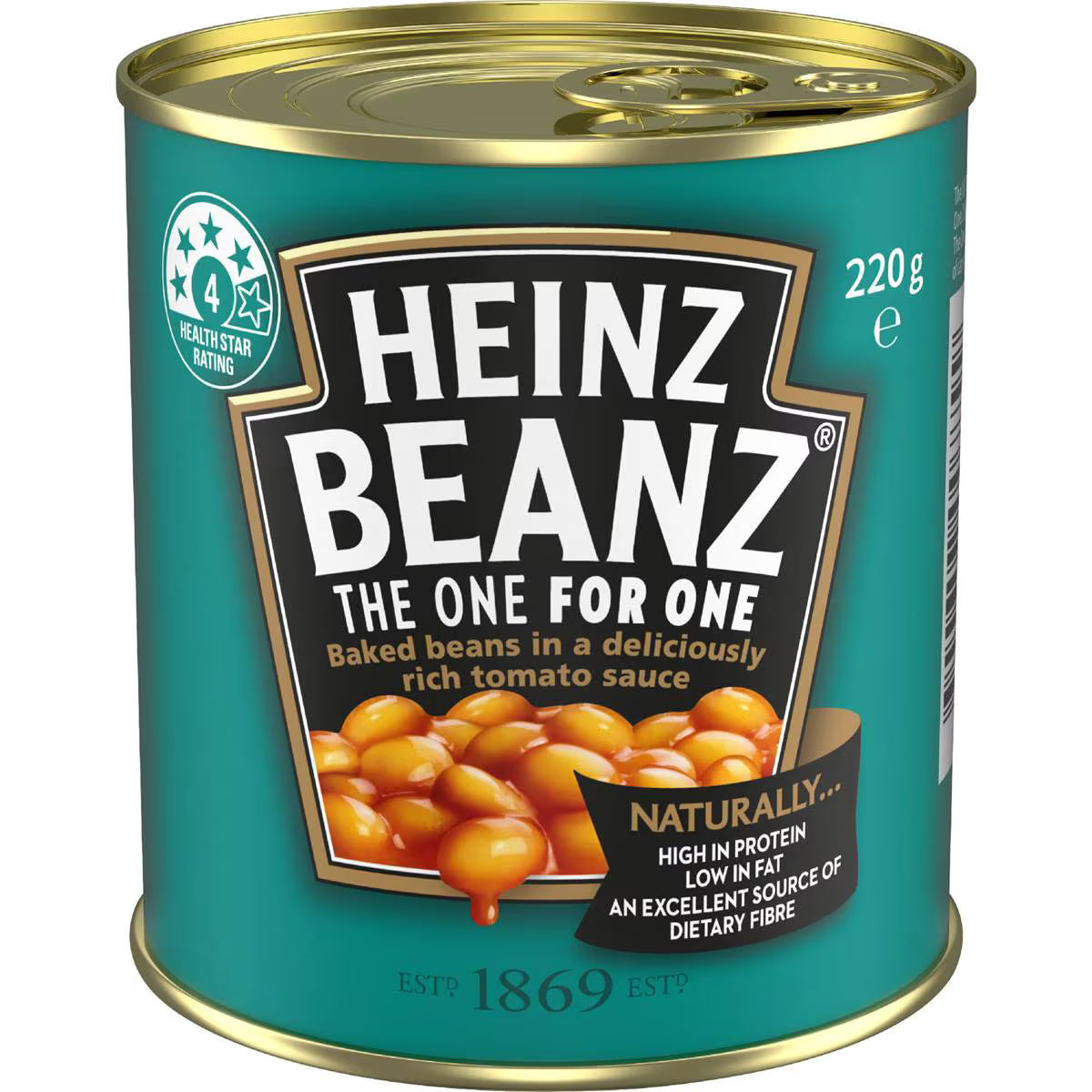 Beanz Canned Baked Beans In Tomato Sauce Breakfast | 220g | Heinz | YG-009816-MC-978660