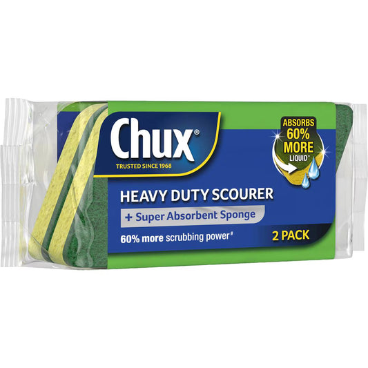 Heavy Duty Scourer Sponge | 2 Pack | Chux | YG-007716-MC-979867
