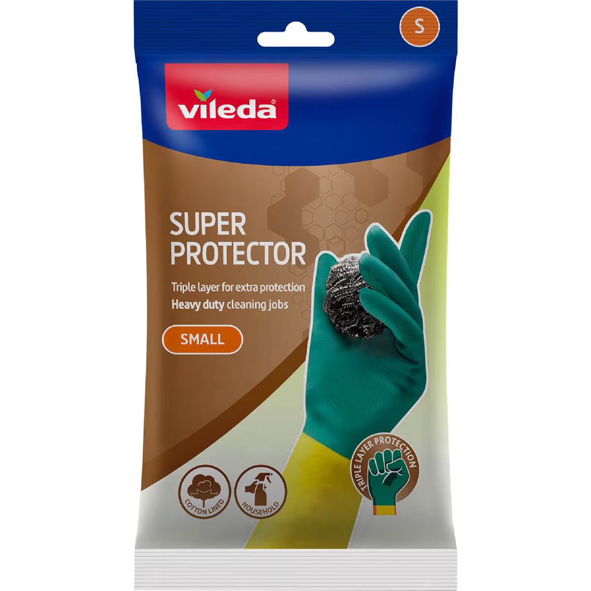 Ansell Super Protector Gloves Small Pair | 1 Pack | Vileda | YG-007681-WW-062135