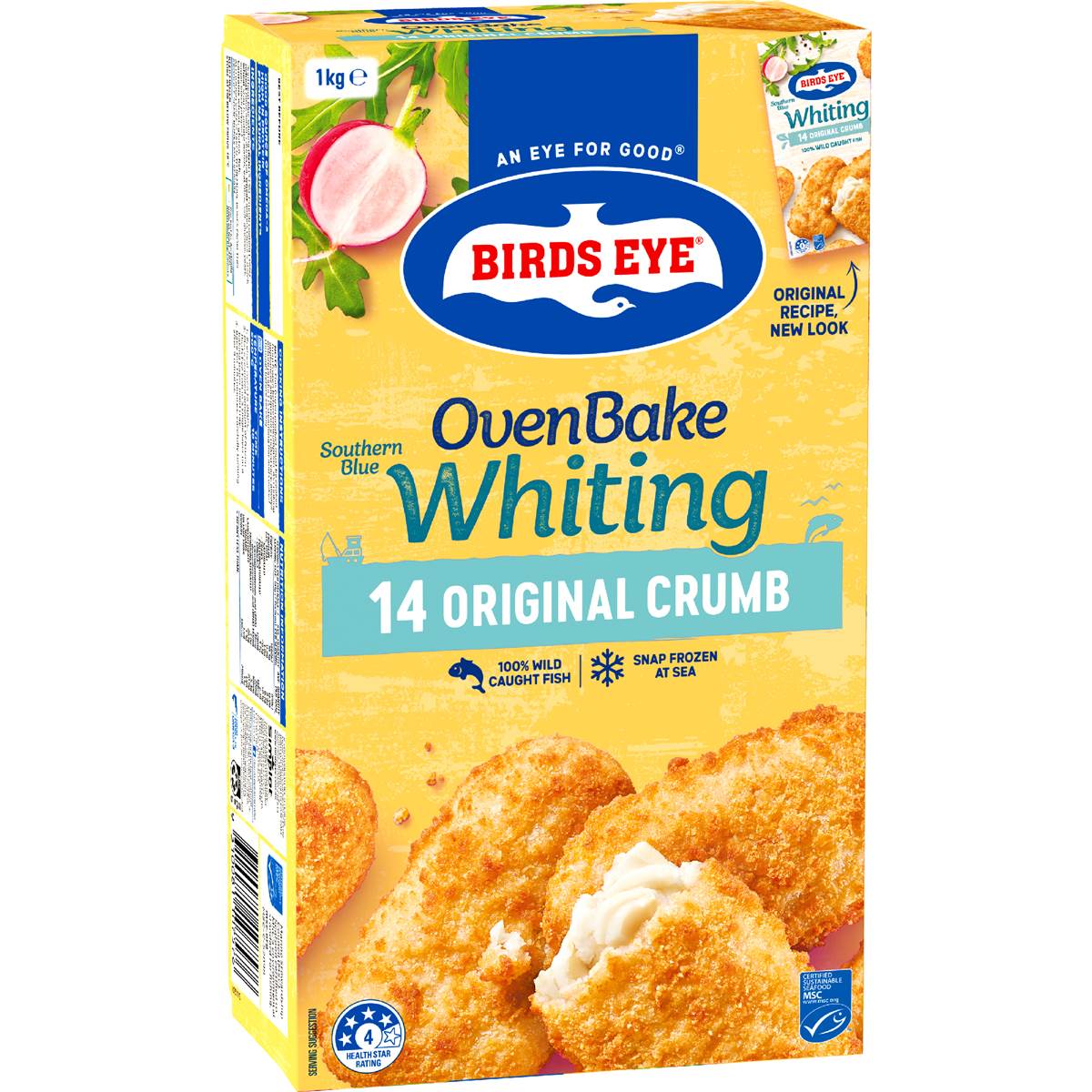 Oven Bake Southern Blue Whiting Original Crumb Fish | 1kg | Birds Eye | YG-007039-WW-064443