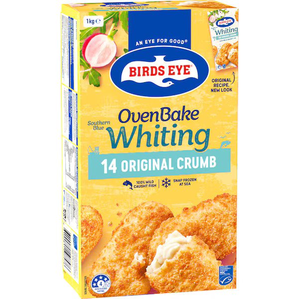 Oven Bake Southern Blue Whiting Original Crumb Fish | 1kg | Birds Eye | YG-007039-WW-064443
