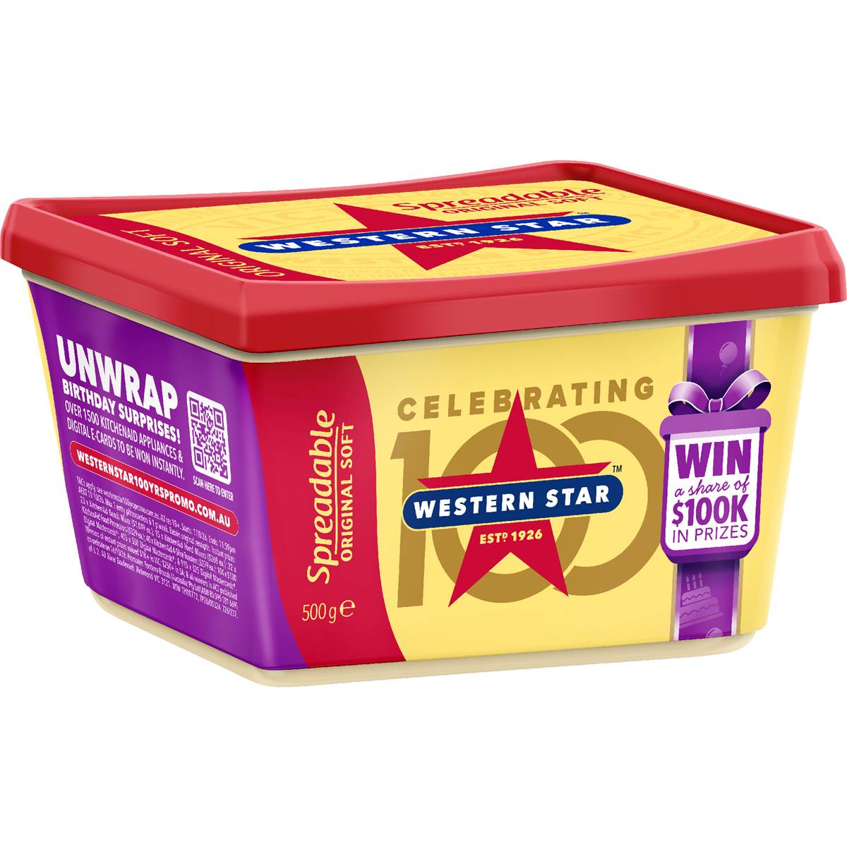 Original Spreadable Butter Blend Tub | 500g | Western Star | YG-112360-MC-980942