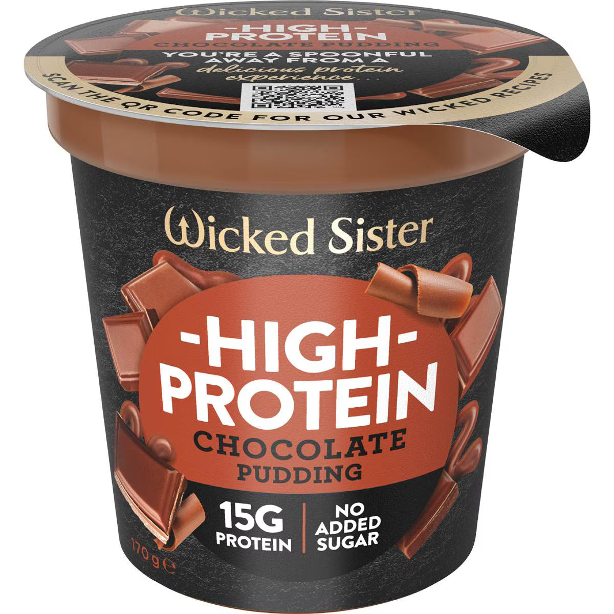 High Protein Chocolate Pudding | 170g | Wicked Sister | YG-113178-MC-981148