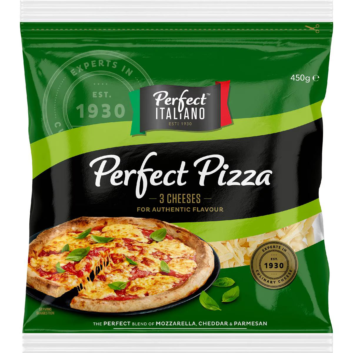 Grated Pizza Plus Cheese Cheese | 450g | Perfect Italiano | YG-006660-MC-980989