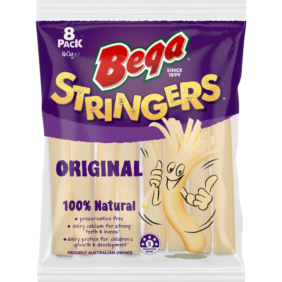 Stringers Cheese Cheese | 160g | Bega | YG-006611-WW-082909