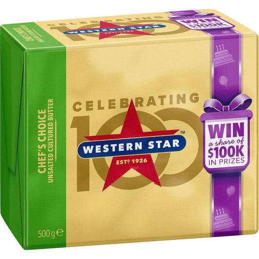 Unsalted Butter Block Chef's Choice | 500g | Western Star | YG-112349-MC-980913