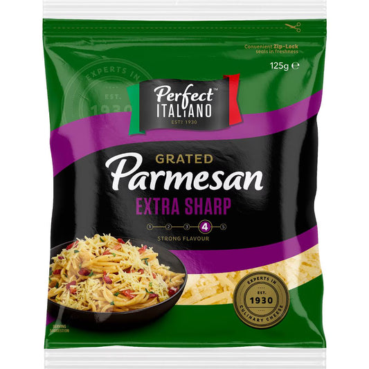 Parmesan Cheese Grated Extra Sharp | 125g | Perfect Italiano | YG-006654-MC-980987