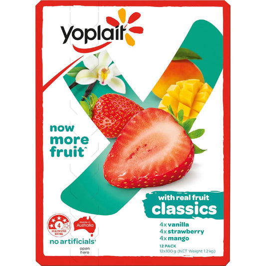 Classic Yoghurt Punnets Punnets | 100g x 12 Pack | Yoplait | YG-007402-WW-083081