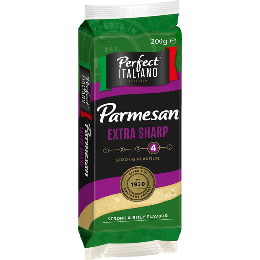 Parmesan Cheese Block Extra Sharp | 200g | Perfect Italiano | YG-012388-WW-083124