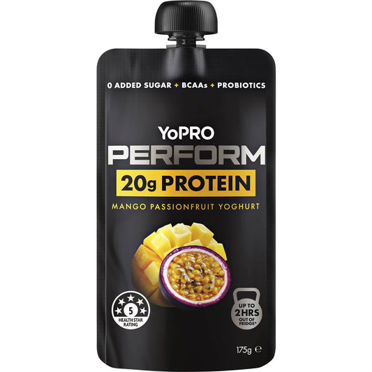 Perform High Protein Yoghurt Pouch Mango Passionfruit | 175g | Yopro | YG-113130-MC-980864