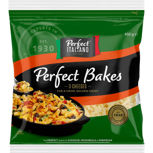 Grated Perfect Bakes 3 Cheeses 3 Cheeses | 450g | Perfect Italiano | YG-006388-WW-083180
