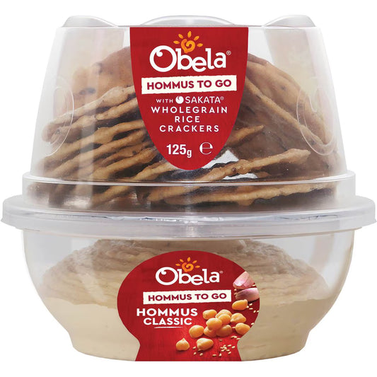 Hommus To Go Classic & Sakata Crackers | 125g | Obela | YG-112334-MC-980832