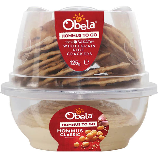 Hommus To Go Classic & Sakata Crackers | 125g | Obela | YG-112334-MC-148340