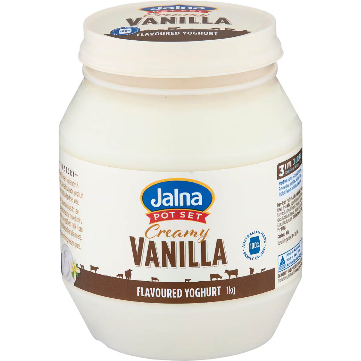 Pot Set Creamy Vanilla Yoghurt | 1kg | Jalna | YG-006518-WW-084678