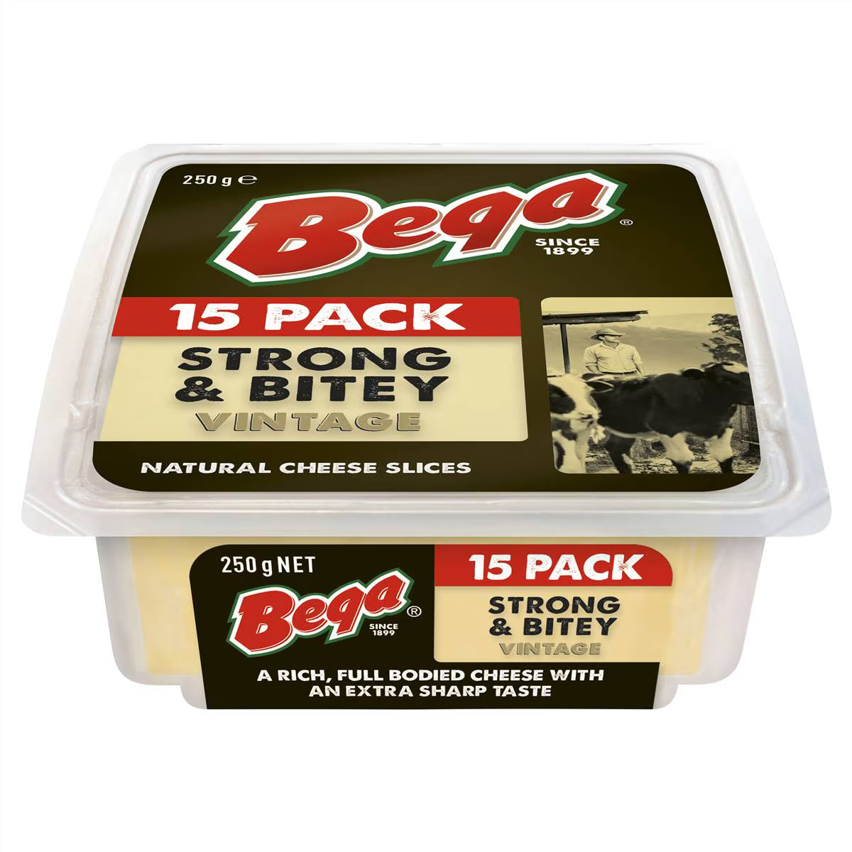 Cheese Slices Strong & Bitey Vintage | 250g | Bega | YG-012387-MC-981009