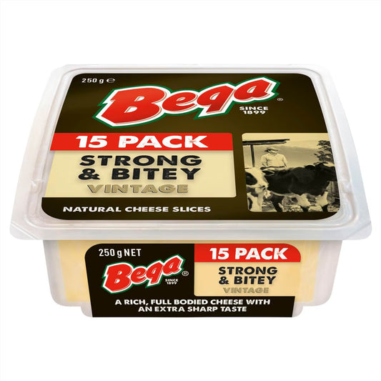 Cheese Slices Strong & Bitey Vintage | 250g | Bega | YG-012387-MC-981009