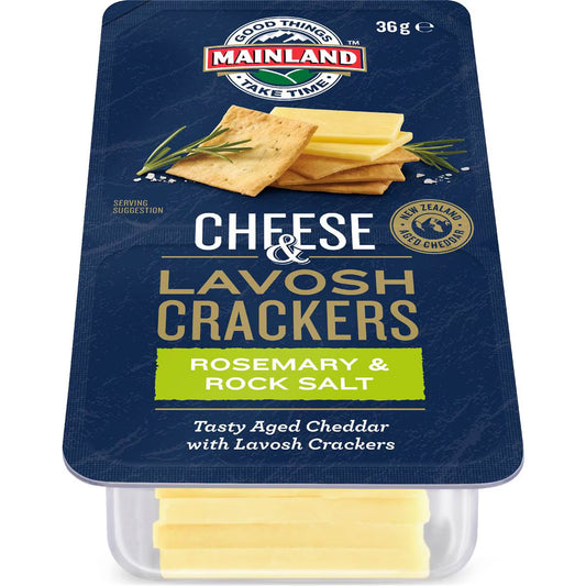Cheddar Cheese & Lavosh Crackers Rosemary & Rock Salt | 36g | Mainland | YG-112379-MC-981037