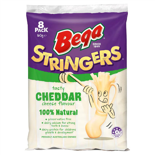 Cheese Snack Stringers Cheddar Cheese | 160g | Bega | YG-006567-WW-084950