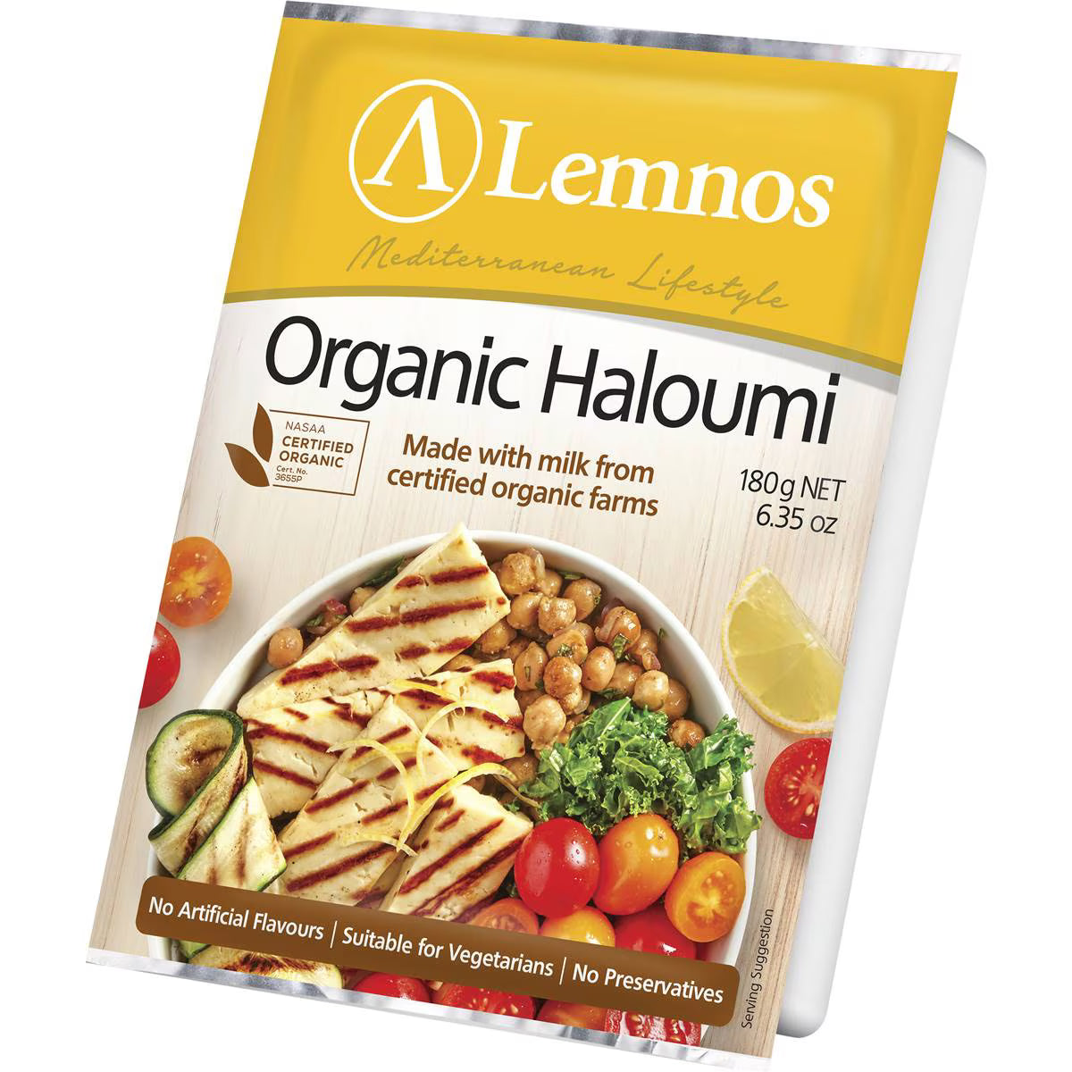Organic Haloumi Cheese | 180g | Lemnos | YG-006363-WW-085494