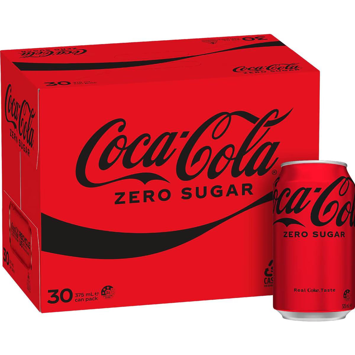Zero Sugar Soft Drink Cans | 375ml x 30 Pack | Coca-Cola | YG-112499-MC-975751