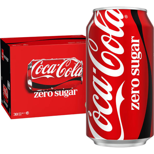 Zero Sugar Soft Drink Cans | 375ml x 30 Pack | Coca-Cola | YG-112499-MC-975751