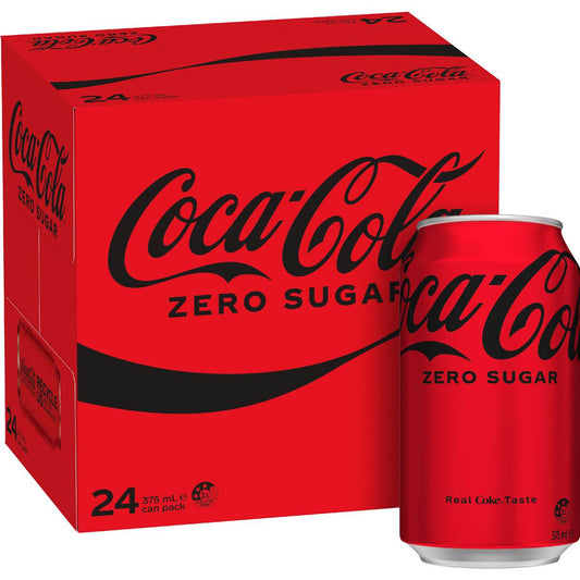Zero Sugar Soft Drink Cans | 375ml x 24 Pack | Coca-Cola | YG-112498-MC-975750