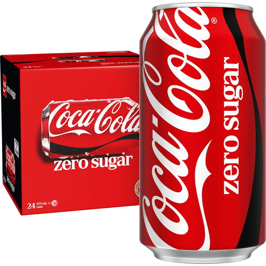 Zero Sugar Soft Drink Cans | 375ml x 24 Pack | Coca-Cola | YG-112498-MC-975750