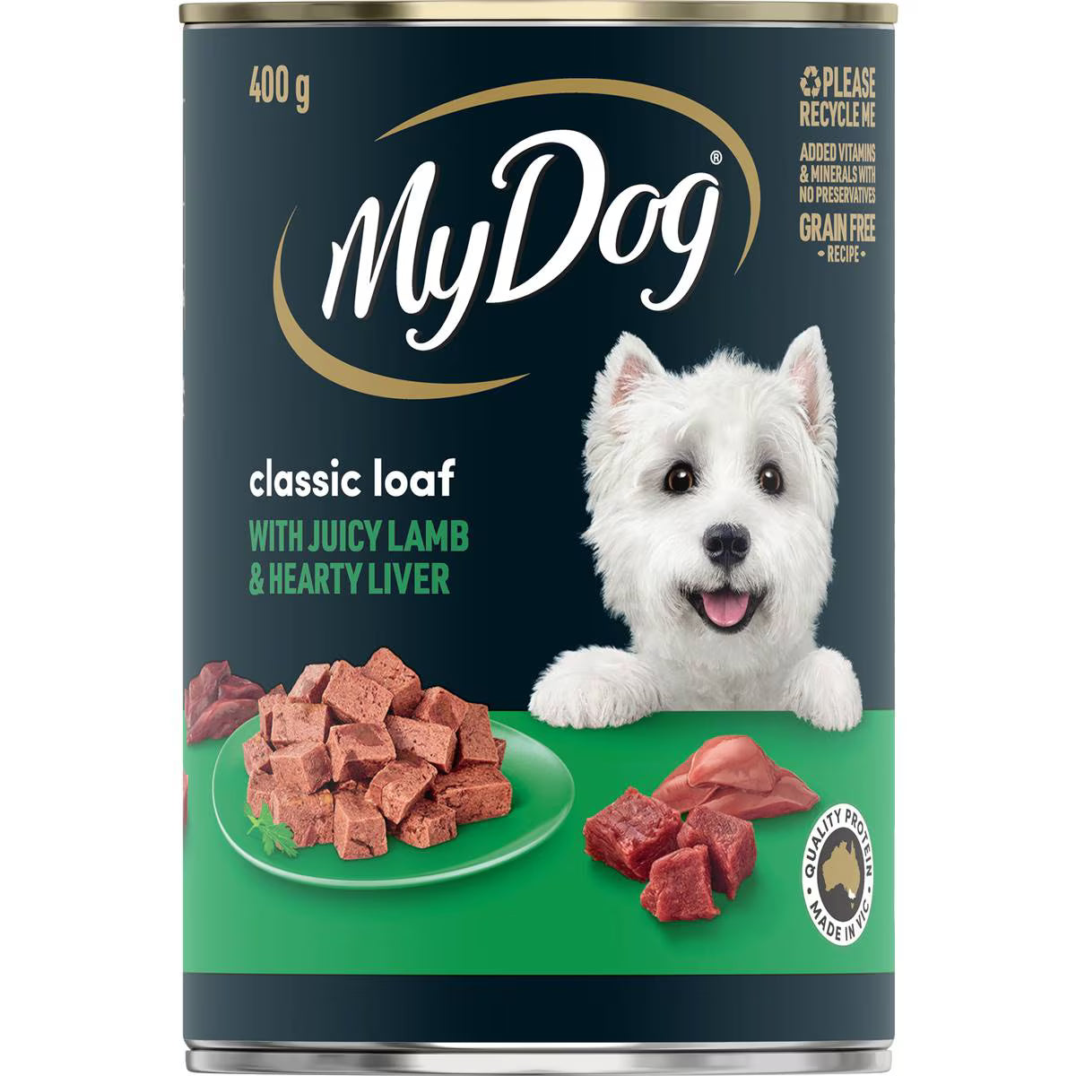 Adult Classic Loaf Lamb & Liver Wet Food Can | 400g | My Dog | YG-112145-MC-978762