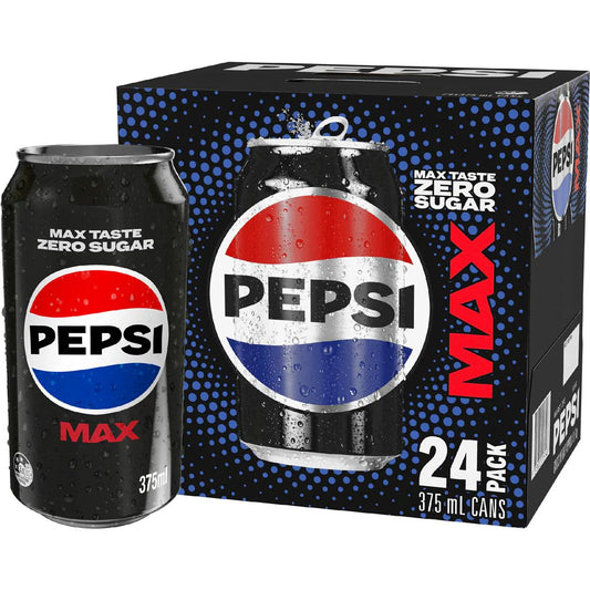 Max No Sugar Soft Drink Cans | 375ml x 24 Pack | Pepsi | YG-006777-MC-975739