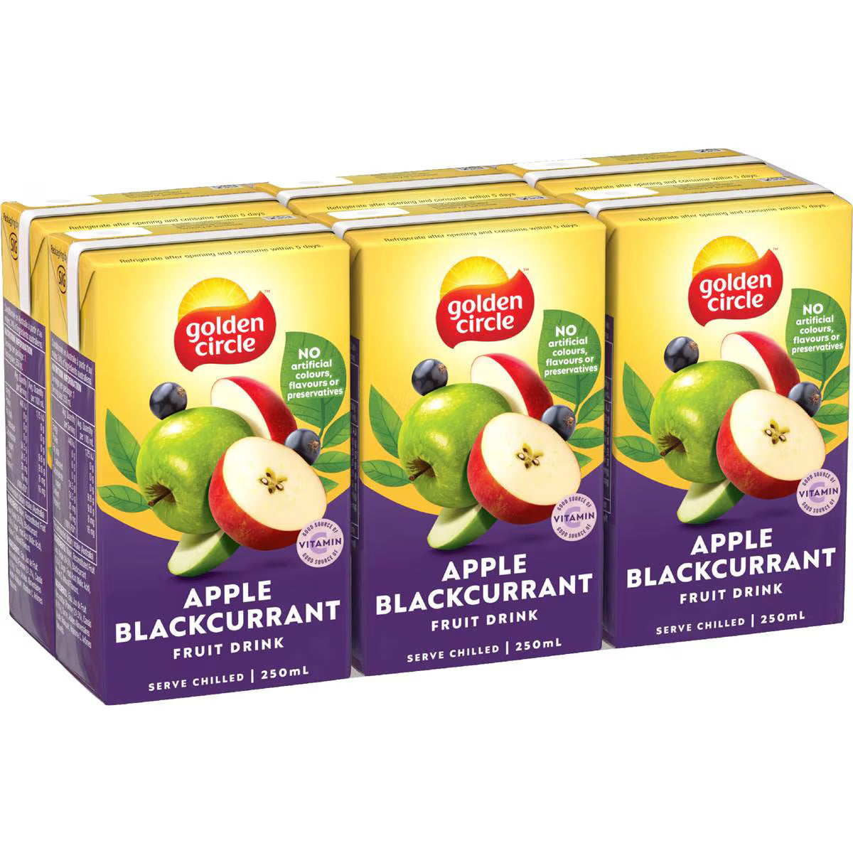 Apple & Blackcurrant Poppers | 250ml x 6 Pack | Golden Circle | YG-112455-MC-975574
