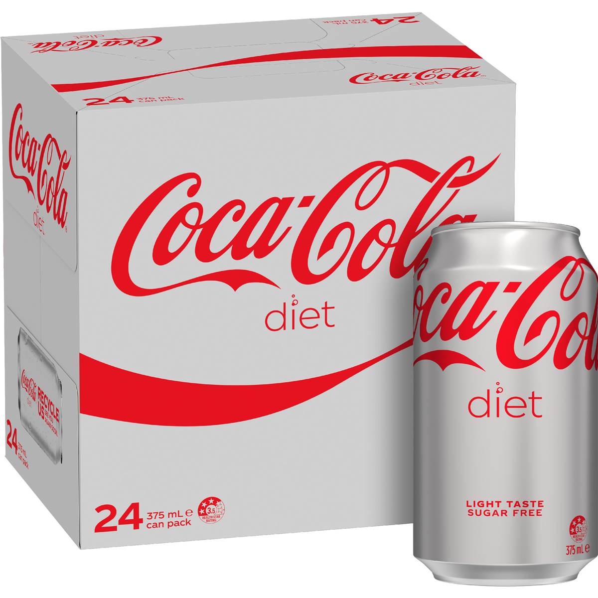 Diet Soft Drink Cans | 375ml x 24 Pack | Coca-Cola | YG-006738-MC-975755
