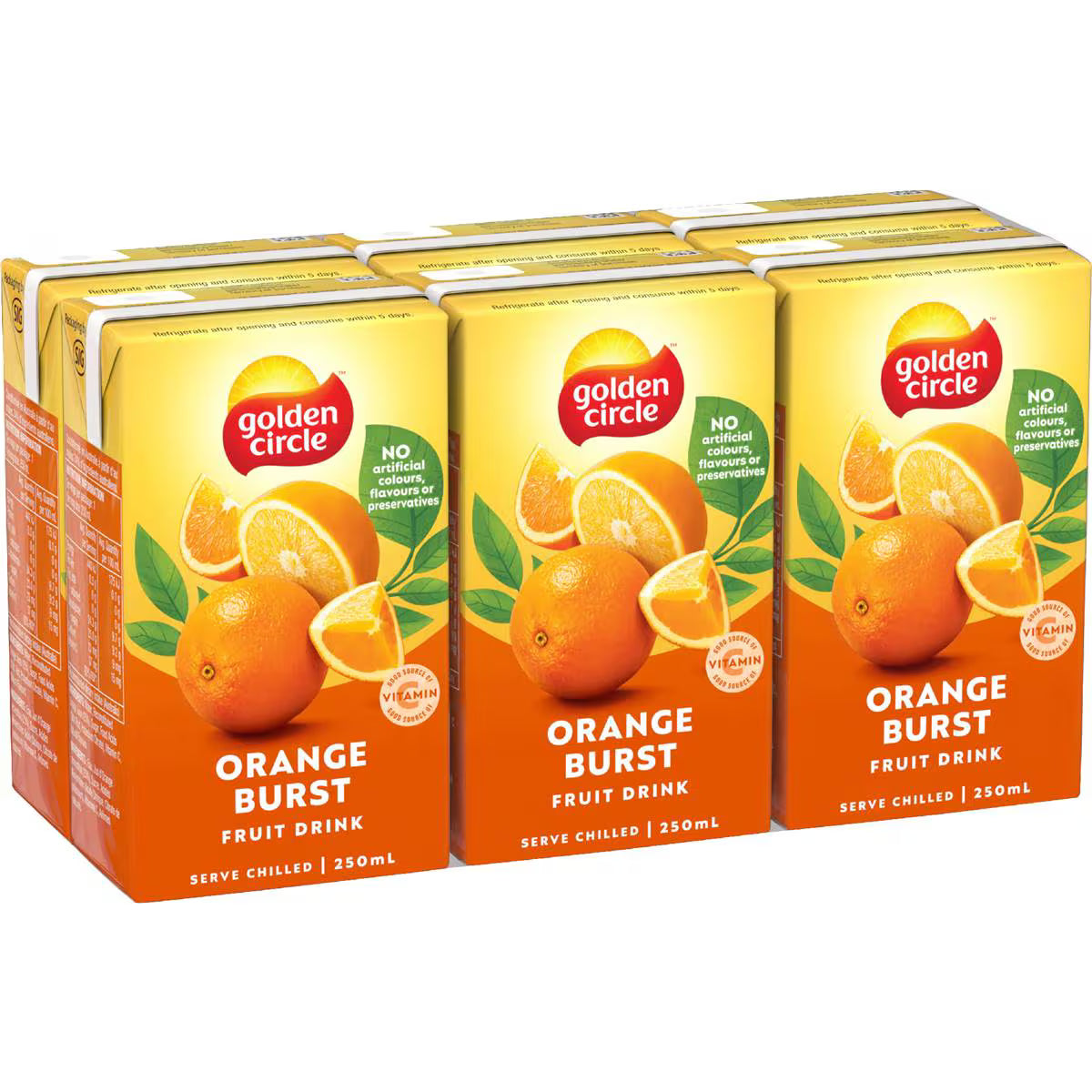 Orange Poppers | 250ml x 6 Pack | Golden Circle | YG-112460-MC-975592