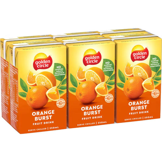 Orange Poppers | 250ml x 6 Pack | Golden Circle | YG-112460-MC-153552