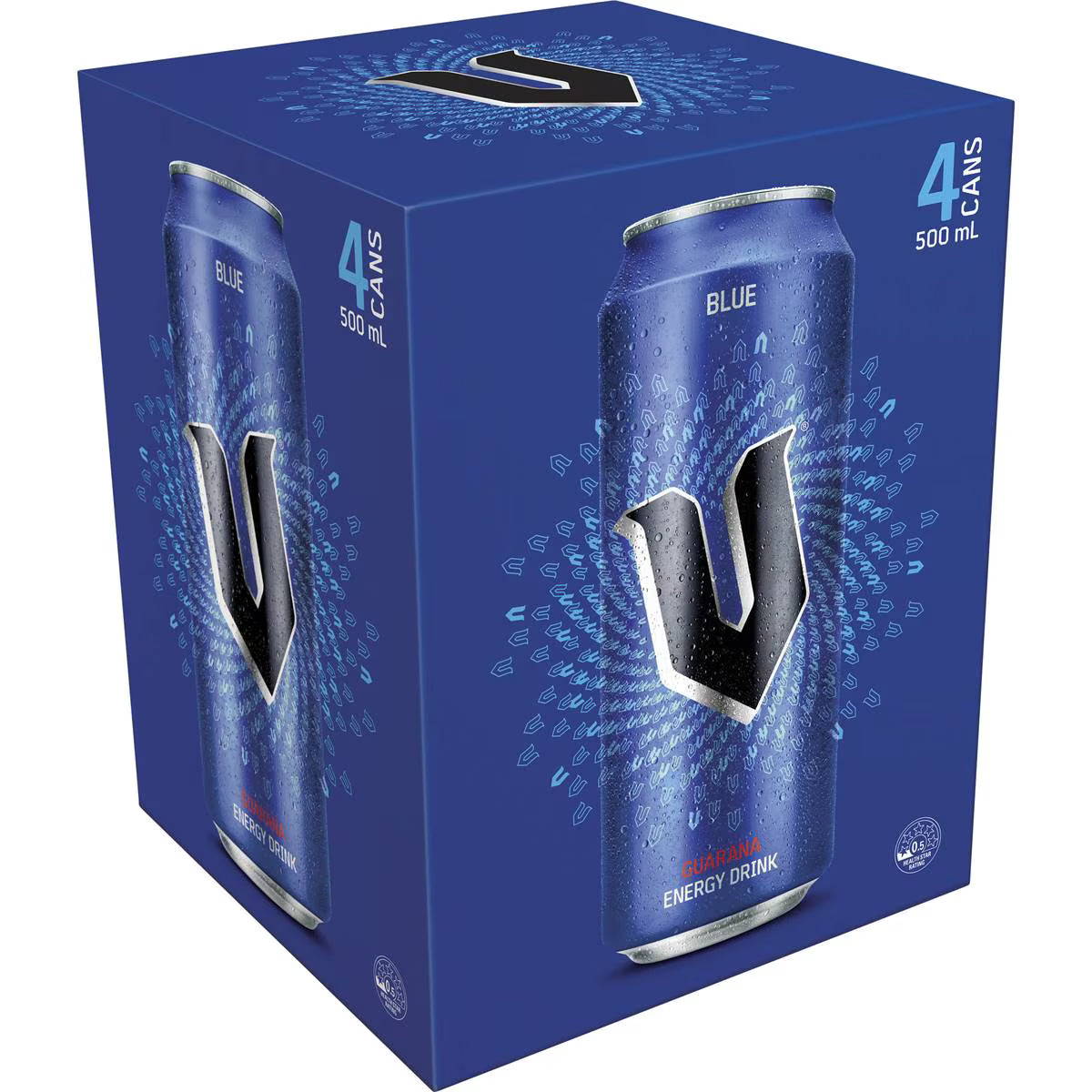 Blue Energy Drink Cans | 500ml x 4 Pack | V Energy | YG-111433-MC-975368