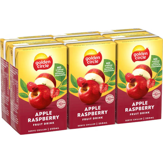 Apple & Raspberry Poppers | 250ml x 6 Pack | Golden Circle | YG-112452-MC-975559