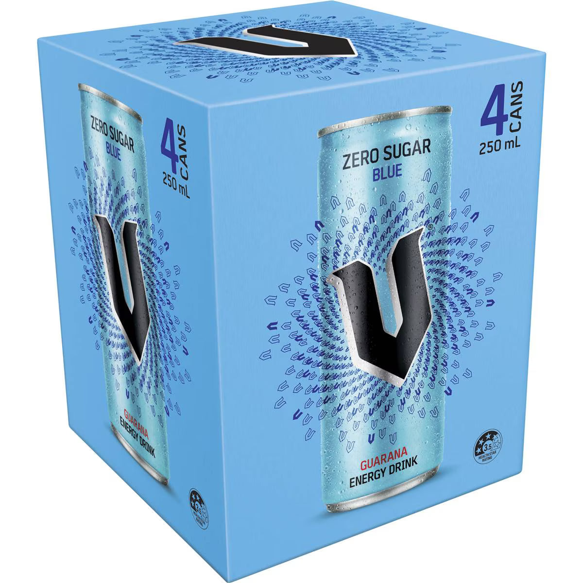 Zero Sugar Blue Energy Drink | 250ml x 4 Pack | V Energy | YG-112416-MC-975392